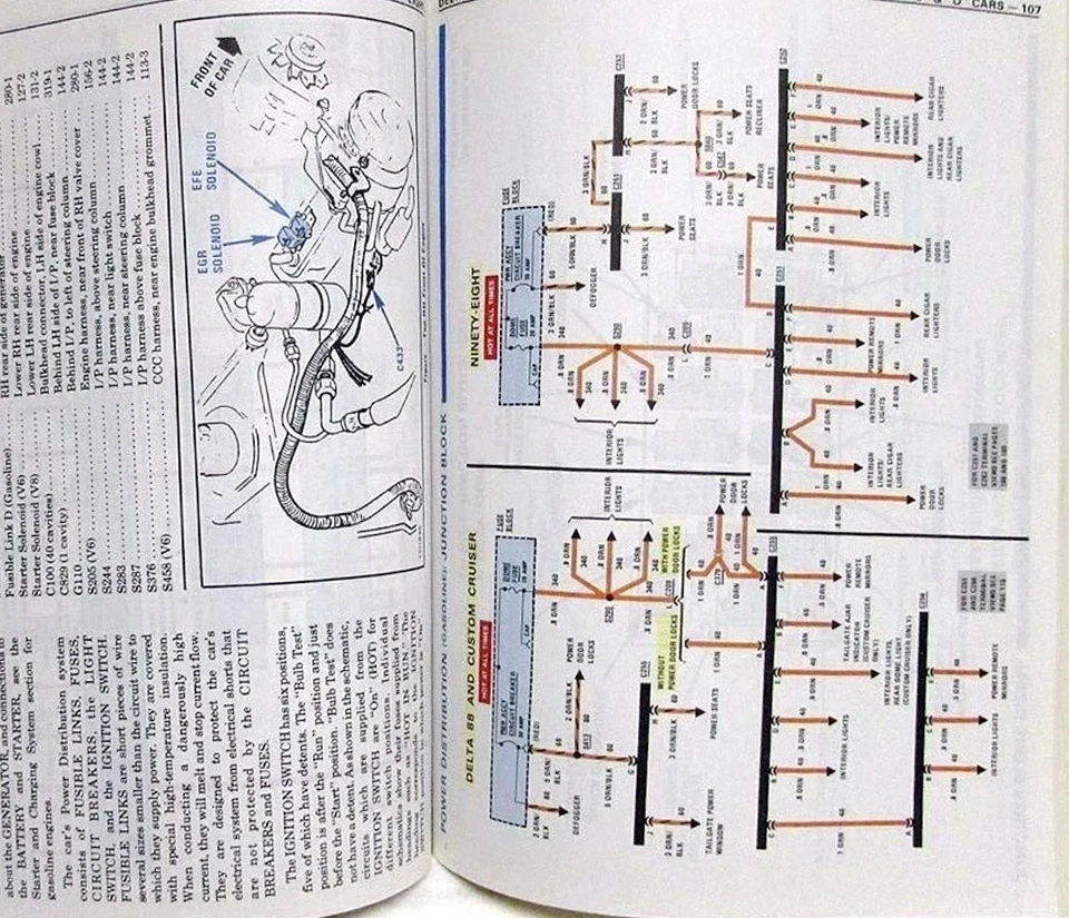 Oldsmobile 1984 (todos) diagramas de cableado manual de solución de problemas eléctricos originales Foto 3 de 3