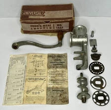 Vintage Universal Food And Meat Chopper No. 1551 with Original Box Climax 51