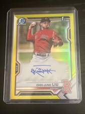 2021 Bowman Chrome - Prospect Autographs Chih-Jung Liu #CPA-CL Yellow Refractor