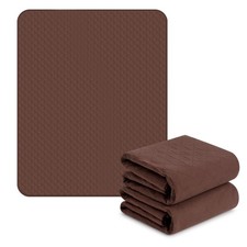2 Pack Brown Washable Waterproof Bed Pads, 45x56 Inch, Incontinence, Bed Wetting