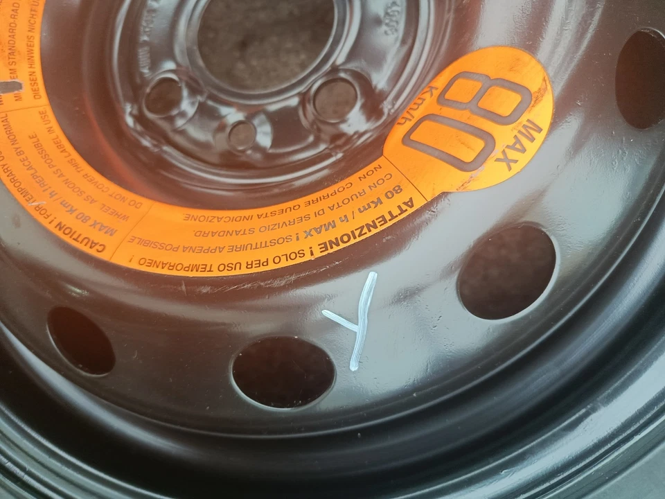 Lancia Ypsilon 843 BJ2009 Reserverad Notrad 14 Zoll ET43 S135/80 B14 RAD - Bild 2 von 4