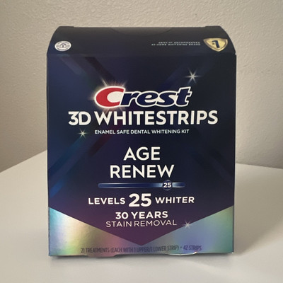 Crest 3D Whitestrips Age Renew Teeth Whitening Strips, Enamel Safe