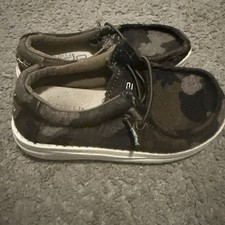 Hey Dude Little Boys Wally Camo Slip On Shoes Size 9K Toddler Kids
