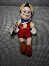 Vintage Pinocchio Walt Disney's Productions Classic 8" Plush Stuffed Doll Toy