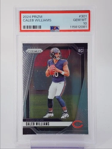 CALEB WILLIAMS 2024 PANINI PRIZM ROOKIE FOOTBALL BEARS A RC PSA 10 Q0004