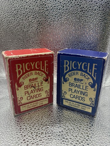 Bicycle Rider Back 88F Braille Jumbo Index Poker Playing Cards Deck
