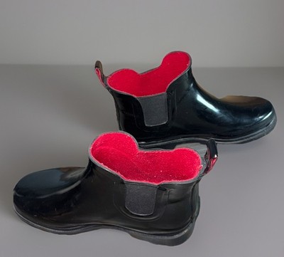 Capelli New York  (used) Jodhpur Shiny Rubber Rain Boot Winter Black Bootie Sz 6