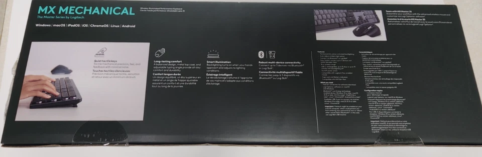SHIPS TODAY Logitech MX Mechanical Wireless Tactile Quiet Keyboard – Backlit NEW - Image 3 of 4