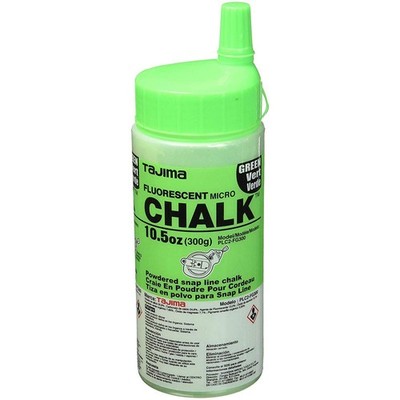 TAJIMA Micro Chalk - Fluorescent Green 10.5 oz (300g) Ultra-Fine Snap-Line