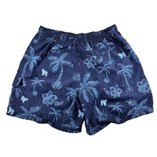 Big Dogs Swim Trunks Mens 1X Big Blue Palm Tree Tropical Mesh Lined Board Shorts