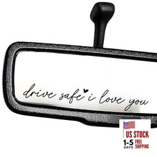 3x Drive Safe I Love You Mirror Decal, Rearview Mirror Sticker, Car