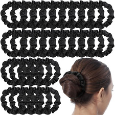 30 Pcs Small Satin Silk Scrunchies Bulk for Women, Thin Hair Ties Mini Scrunchy