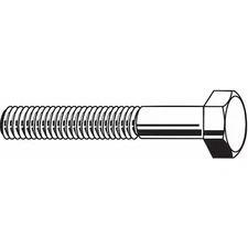 Grade 5, 7/16"-14 Hex Head Cap Screw, Zinc Plated Steel, 1-1/4 In L, 25 Pk,