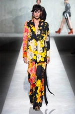 DRIES VAN NOTEN 20SS Floral Gathered Dress Christian Lacroix 36