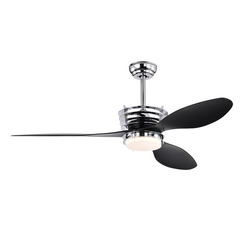 52'' ABS Blades Ceiling Fan with Lights and DC Remote, DC Motor Modern Ceiling F