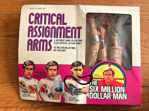 Six Million Dollar Man Critical Arms assignment Kenner With Box; Worn Sleeves - Zdjęcie 1 z 8