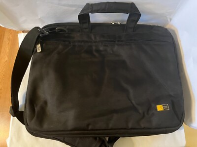 Case Logic 17'' Black Portable Case Top Load Laptop Storage Bag Shoulder Strap