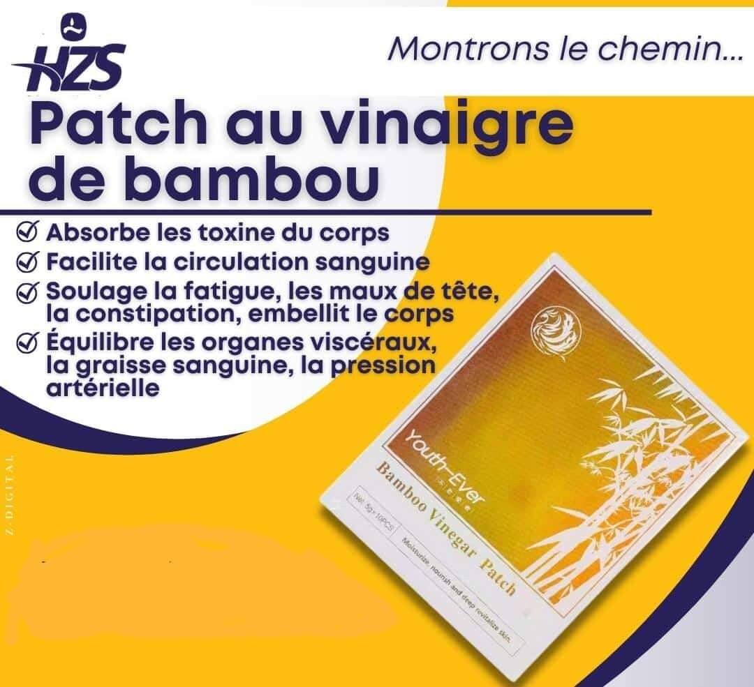 Patch de vinaigre de bambou soins pieds MTC cataplasme détoxifiant 10 sachets