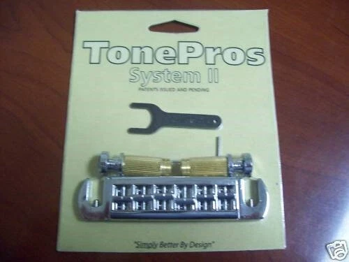 NEW - Tone Pros AVT2G-C Wraparound Adjustable Bridge, CHROME
