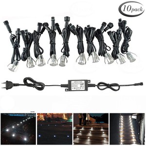 10er Set 19mm 12V Rund LED Bodeneinbaustrahler Außen ...
