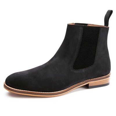 mens black suede chelsea boots uk