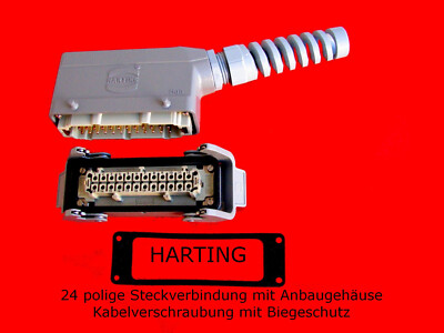 24 polige Harting Steckverbinder & Zubehör Elektronik & Messtechnik Kabel & Leit