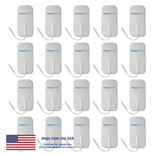 TENS 2"x4" Premium Wired Electrode Pads, 20 Pads (10 Pair) - Bild 2 von 2