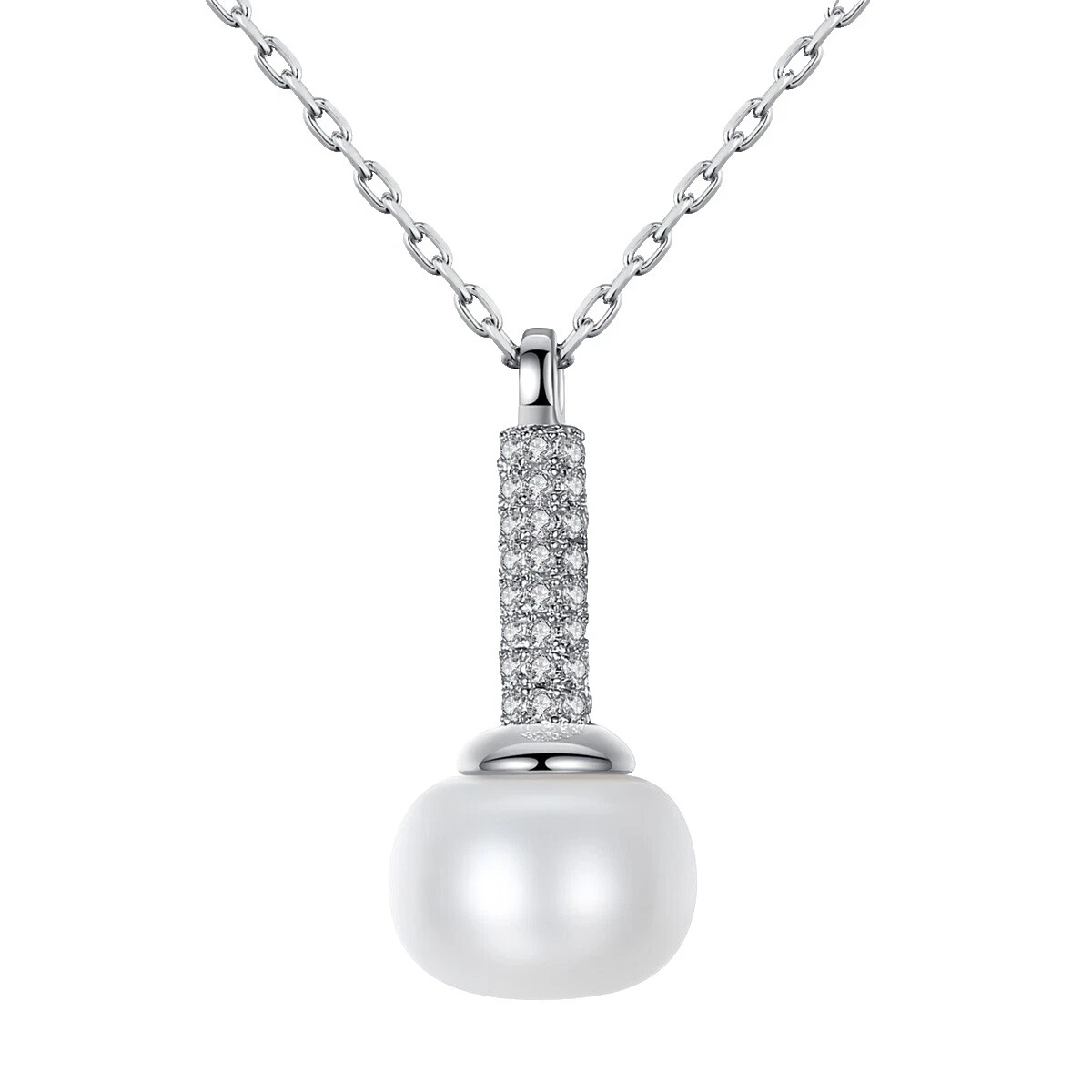 Cubic Zirconia Collares y colgantes De moda blanco de latón