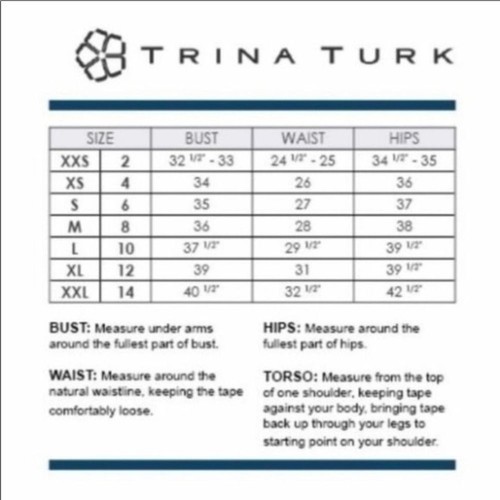 TRINA TURK US 14 PARADISE PLUME BANDEAU NWT - Picture 4 of 9