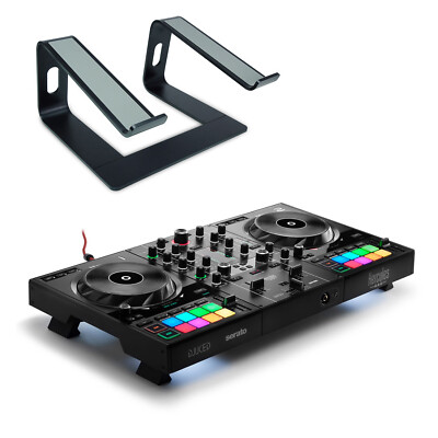 Hercules DJControl Inpulse 500 DJ Controller + keepdrum Laptopständer Schwarz