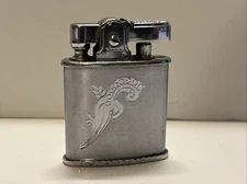 Vintage 1950's Chrome Ronson Princess Lighter - Flora Scroll Engraved