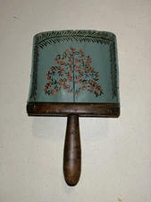 Antique Primitive Country Rustic Metal Barn Grain Scoop W/ Wood Handle