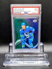 TEAM MATCH! Brock Boeser 2022 UD Allure Color Flow Green-Blue #SF-42 Canucks PSA