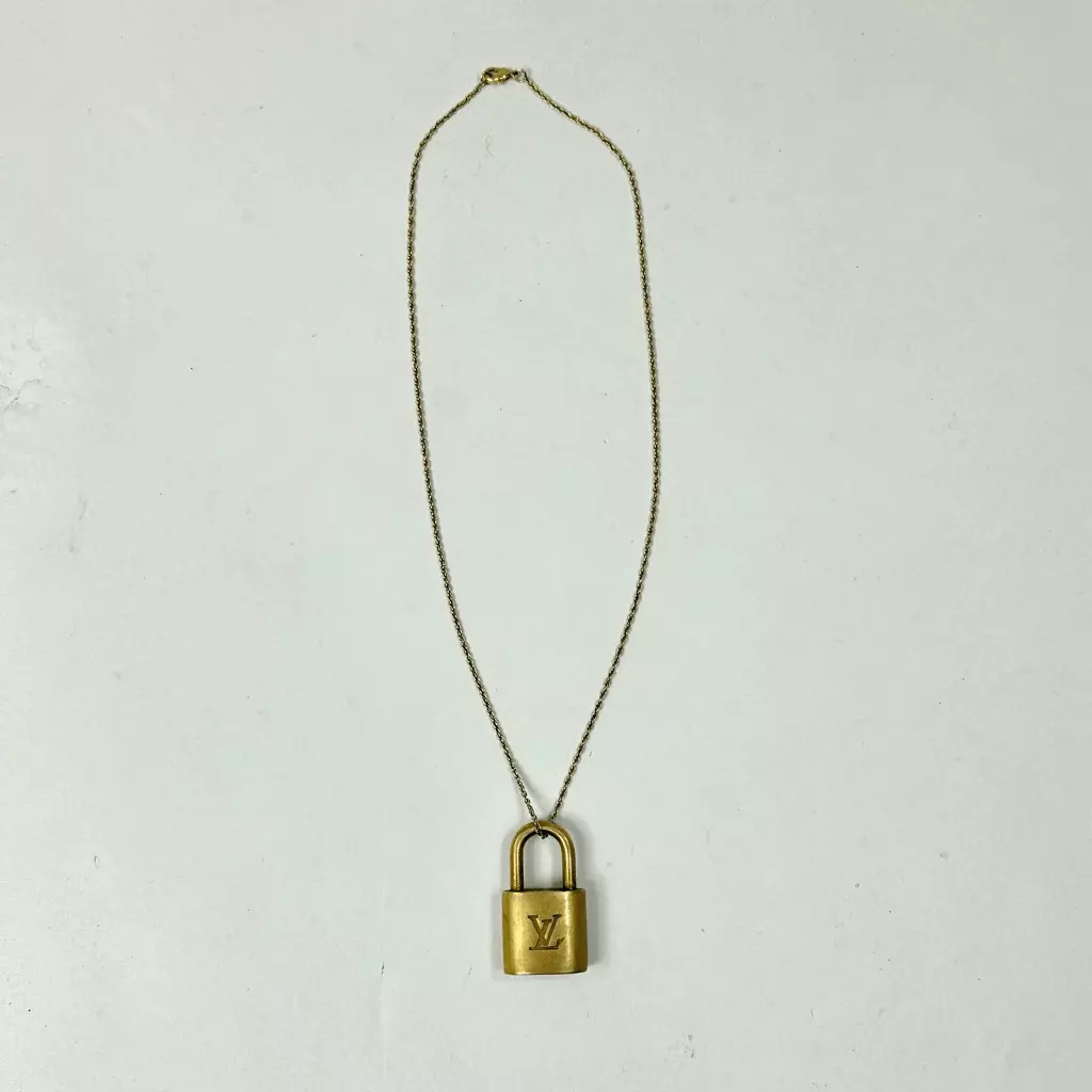 Louis Vuitton Padlock with Chain Necklace Loom Magpie Boutique #42 Louis Vuitton Padlock with Chain Necklace Loom Magpie Boutique