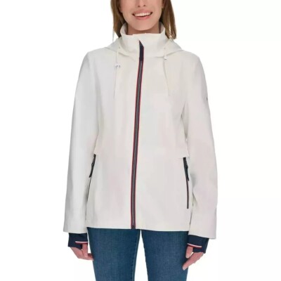 NWT Tommy Hilfiger women's Lightweight Windbreaker Color White Size L
