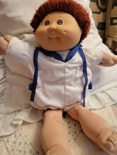 Vintage Cabbage Patch 1984 White Boy Doll w Sailor Outfit OK Tag