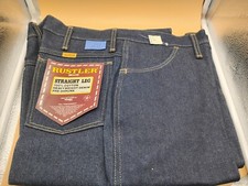 Vintage NOS Rustler by Wrangler Prewashed Straight Leg Made In USA 38 x 34