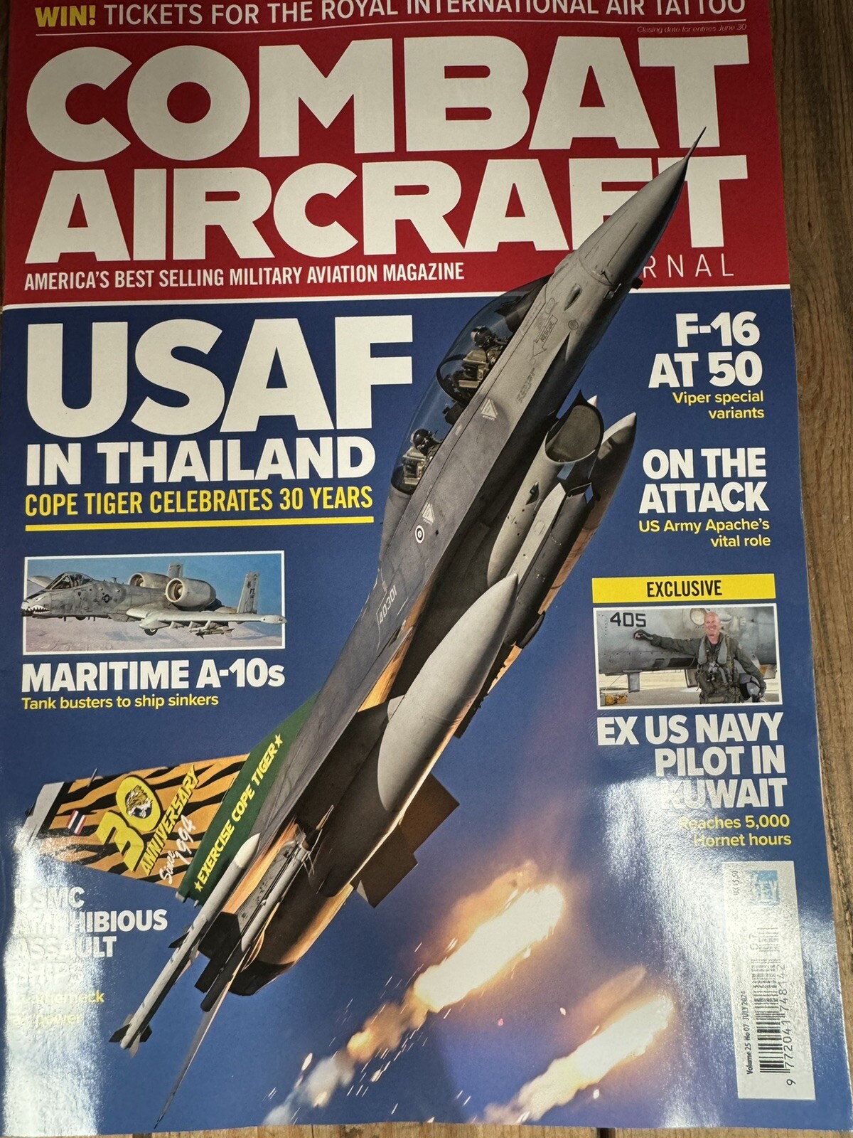 Combat Aircraft magazine July 2024 USAF in Thailand, Maritime A-10s, Apaches