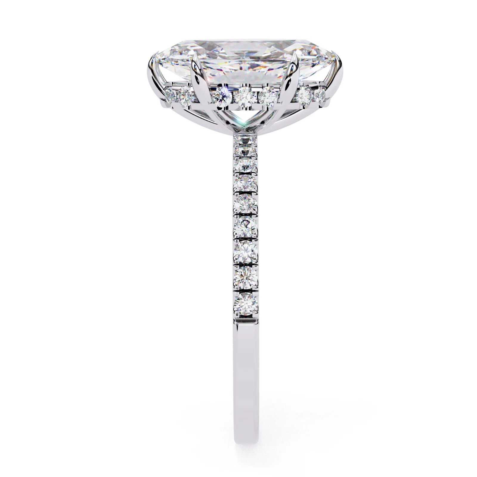 1.56ct IGI Certified Lab Grown Diamond Engagement Ring Marquise Cut 14k Gold image-3