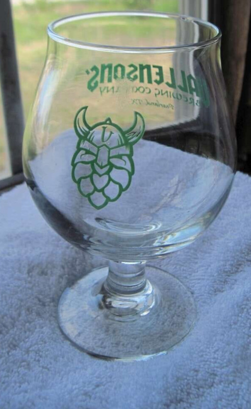 Vallensons' Brewing Company Pearland, Texas Viking Beer Brew Footed Glass Goblet