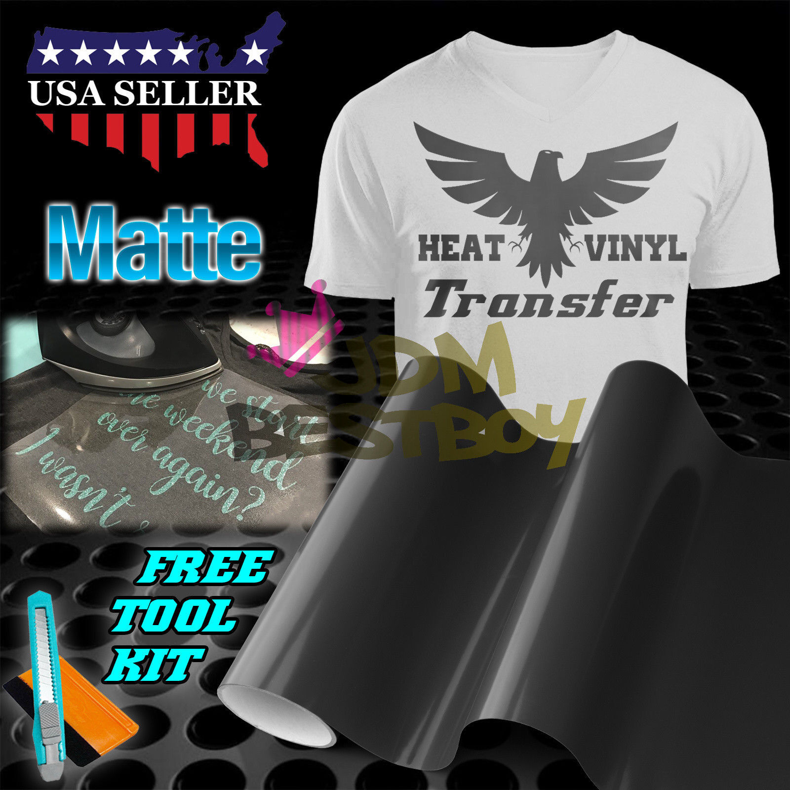Matte Heat Transfer Vinyl HTV Sheets T-Shirt 20\