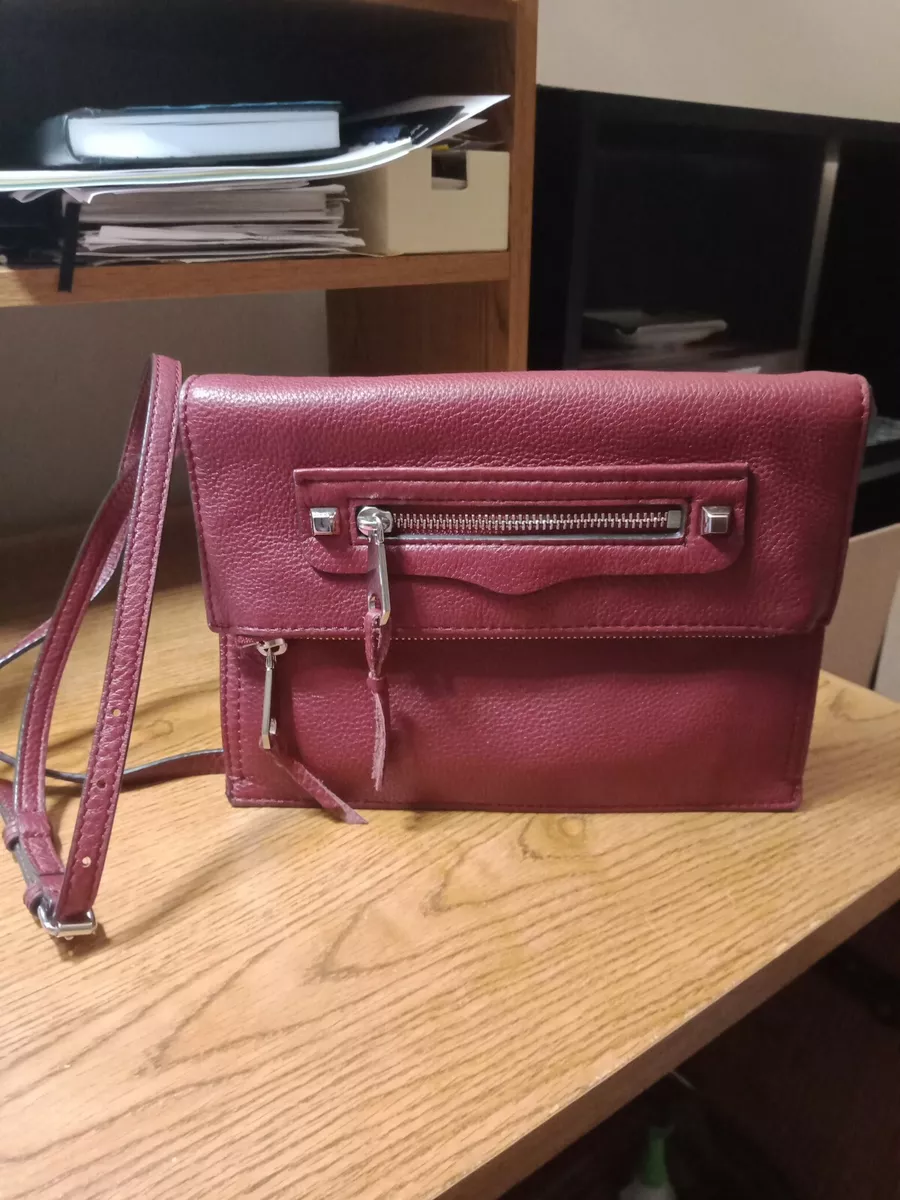 Rebecca Minkoff Micro Regan Satchel Cross Body Burgundy