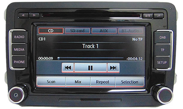 VW Caddy DAB + estéreo para automóvil, RCD 510 DAB + radio 6 cambiador de CD, pantalla táctil tarjeta SD Foto 2 de 4