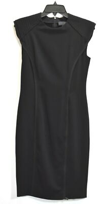 Richmond X Women Black Sleeveless Crew Neck Back Zip Casual Sheath Dress 42