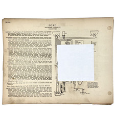 Vintage 1929-37 Ford Electrical Repair Manual And Diagram Starting Ignition