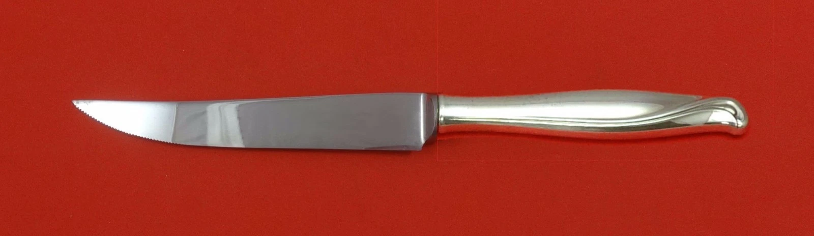 Spring Bud by Alvin Sterling Silver Steak Knife Serrated HHWS Custom 8 1/2"