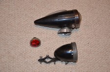 Fahrradlampe,Katzenauge,Rückstrahler,ANTIK,Bakelit,Glas,Metall,Original,DDR,MIFA
