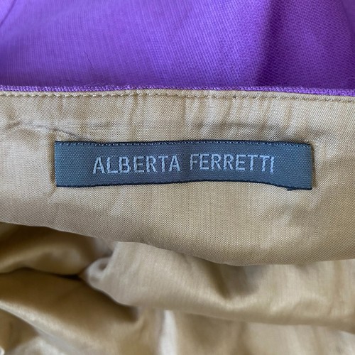 ALBERTA FERRETTI raro top vintage viola multicolore in rete con perline - Foto 9 di 11