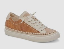 Dolce Vita Women's Brown Zolen Lace-Up Whipstitched Sneakers Shoes Size 6