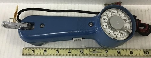 TELEFONO DI PROVA VINTAGE BELL SYSTEM BLU ROTARY LINEMAN'S - Foto 4 di 4
